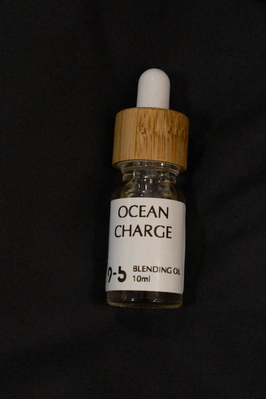 Ocean Charge 10ml glass bottle with bamboo cap from 9to5 Studios
