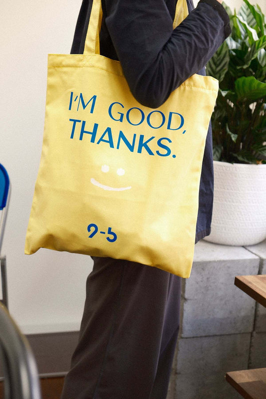 9to5 Studios9to5 Studios Slogan Tote Bag