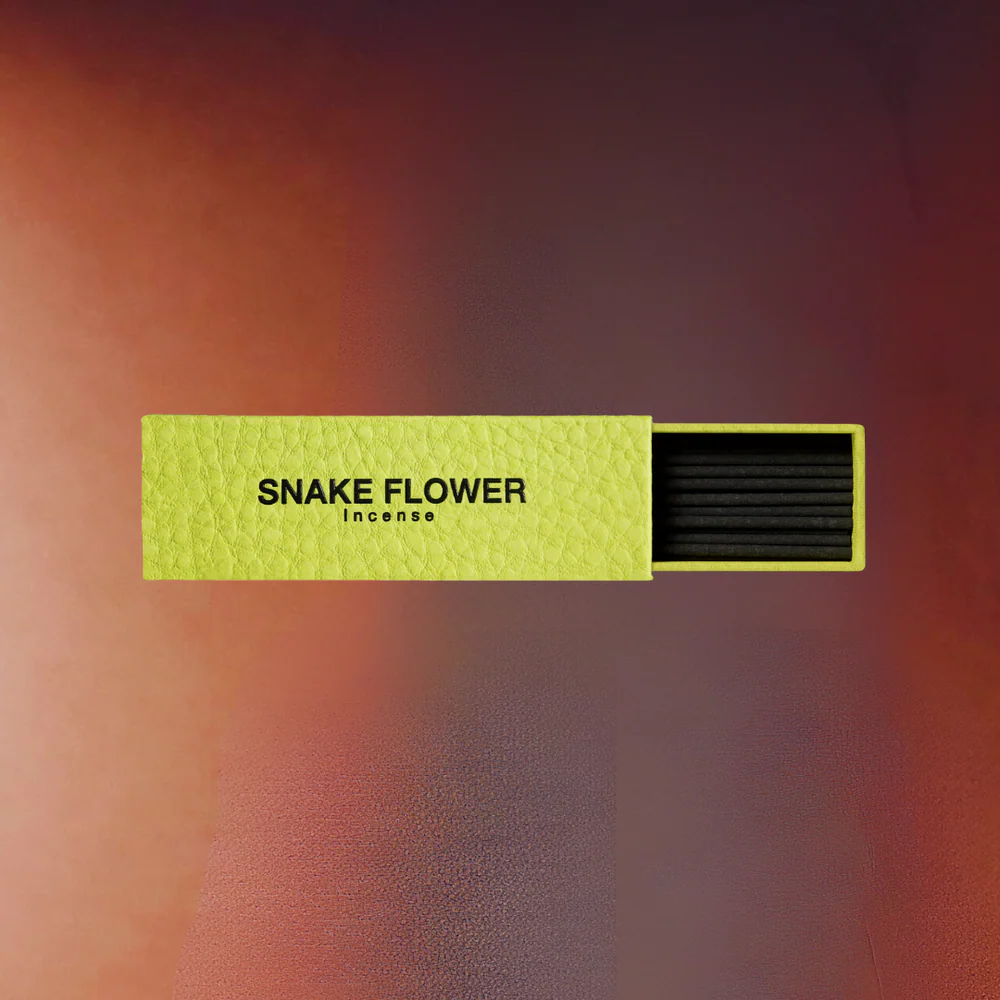 Gentle Habits SNAKE FLOWER incense sticks with earthy cedarwood and sandalwood scent, 50 sticks, long burn time, made in Australia
