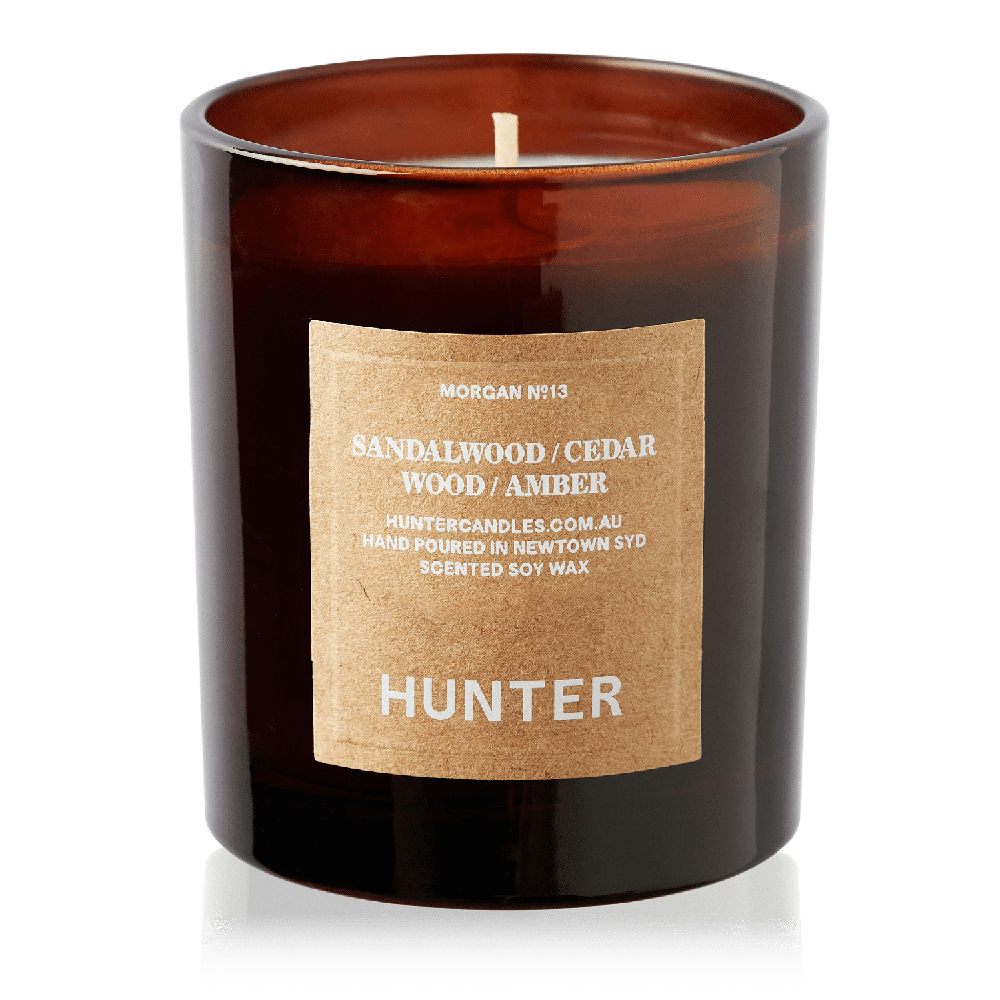 9to5 Studios_Hunter Candles - MORGAN / sandalwood + cedar wood + amber_Australian soy wax candles