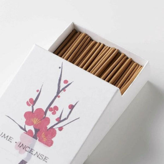 Kousaido HANGA Plum Incense stick with elegant plum blossom design, made in Japan