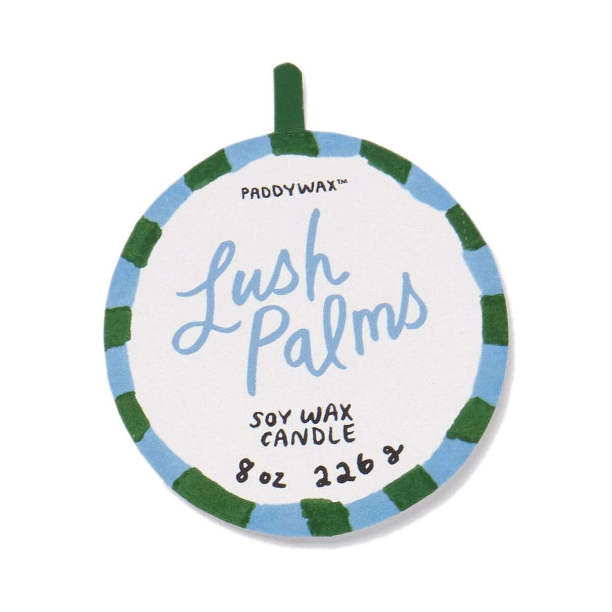 Paddywax A Dopo Palm Tree candle in hand-painted ceramic with sea salt, lemon, and driftwood scent