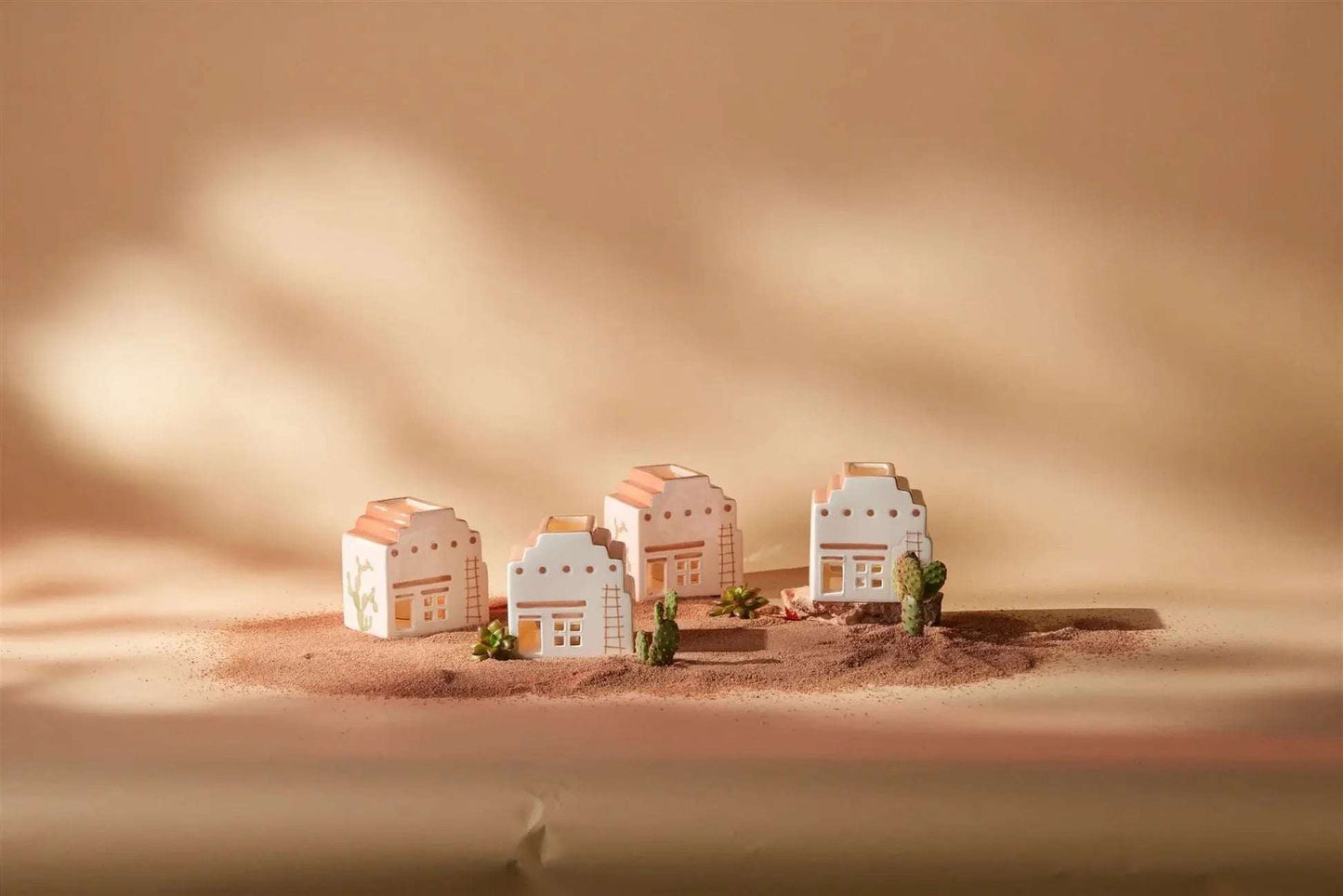 9to5 Studios_Paddywax Santa Fe Adobe Style Incense & Tea Light Holder Ceramic House - Palo Santo