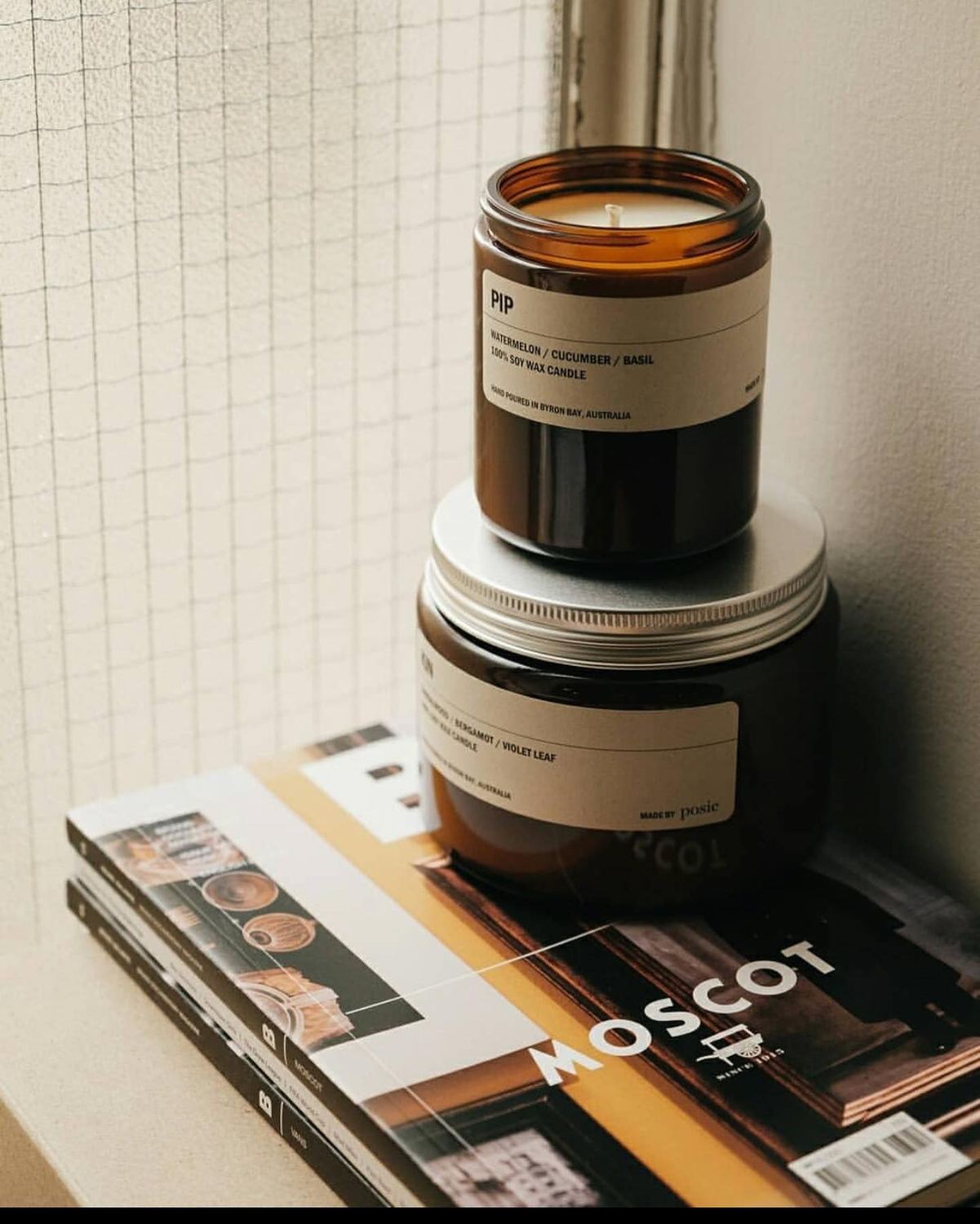 9to5 Studios_Posie Candle PIP: Watermelon / Cucumber / Basil_Australian soy wax candles