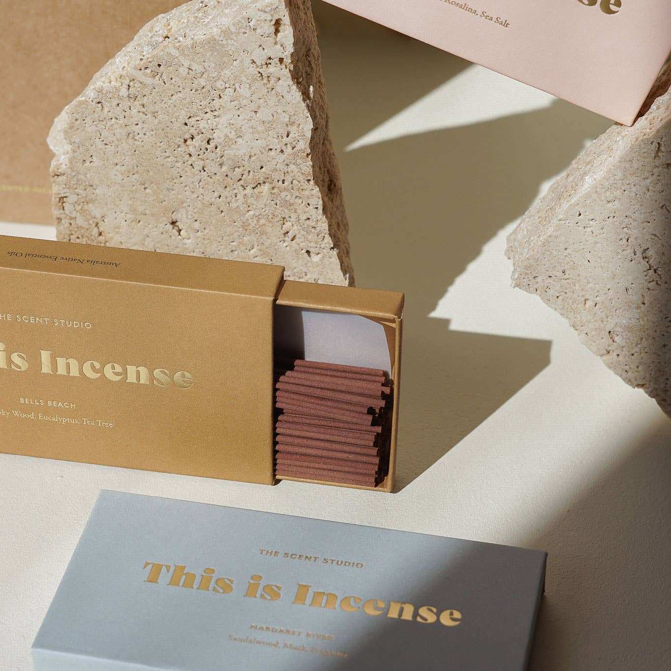 Gentle Habits Bells Beach incense sticks with smoky eucalyptus and sandalwood aroma