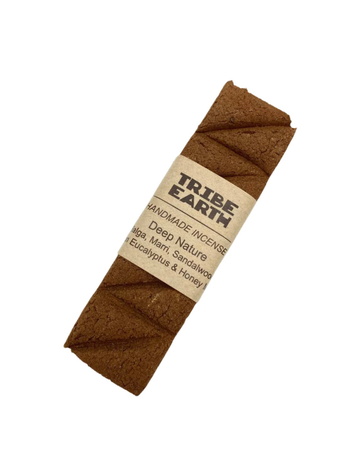 Tribe Earth DEEP NATURE handmade incense plank with natural Aussie bush plants and 20-30 minutes burn time