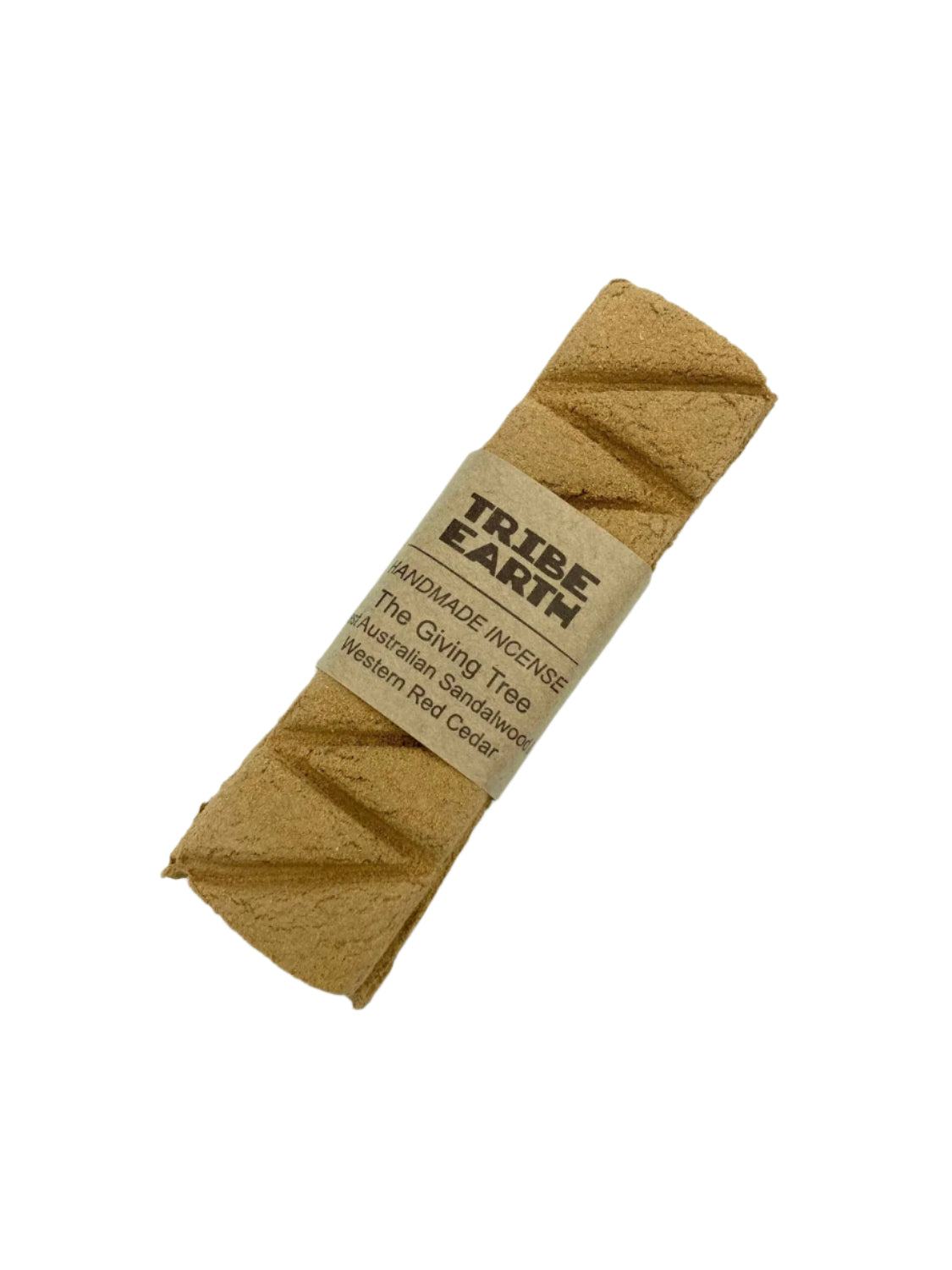 Tribe Earth GIVING TREE handmade incense plank with WA Sandalwood and Western Red Cedar woods