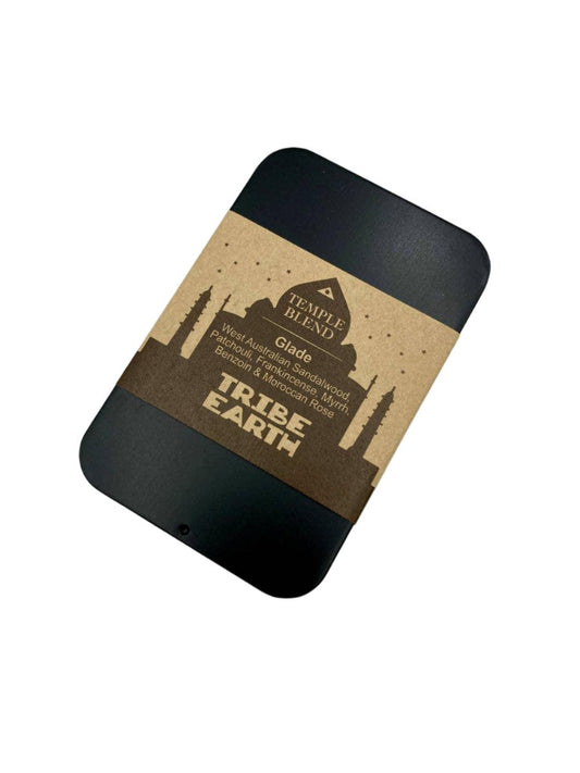 Tribe Earth Glade Cones handmade incense with natural sandalwood, patchouli, frankincense, myrrh, benzoin, and rose