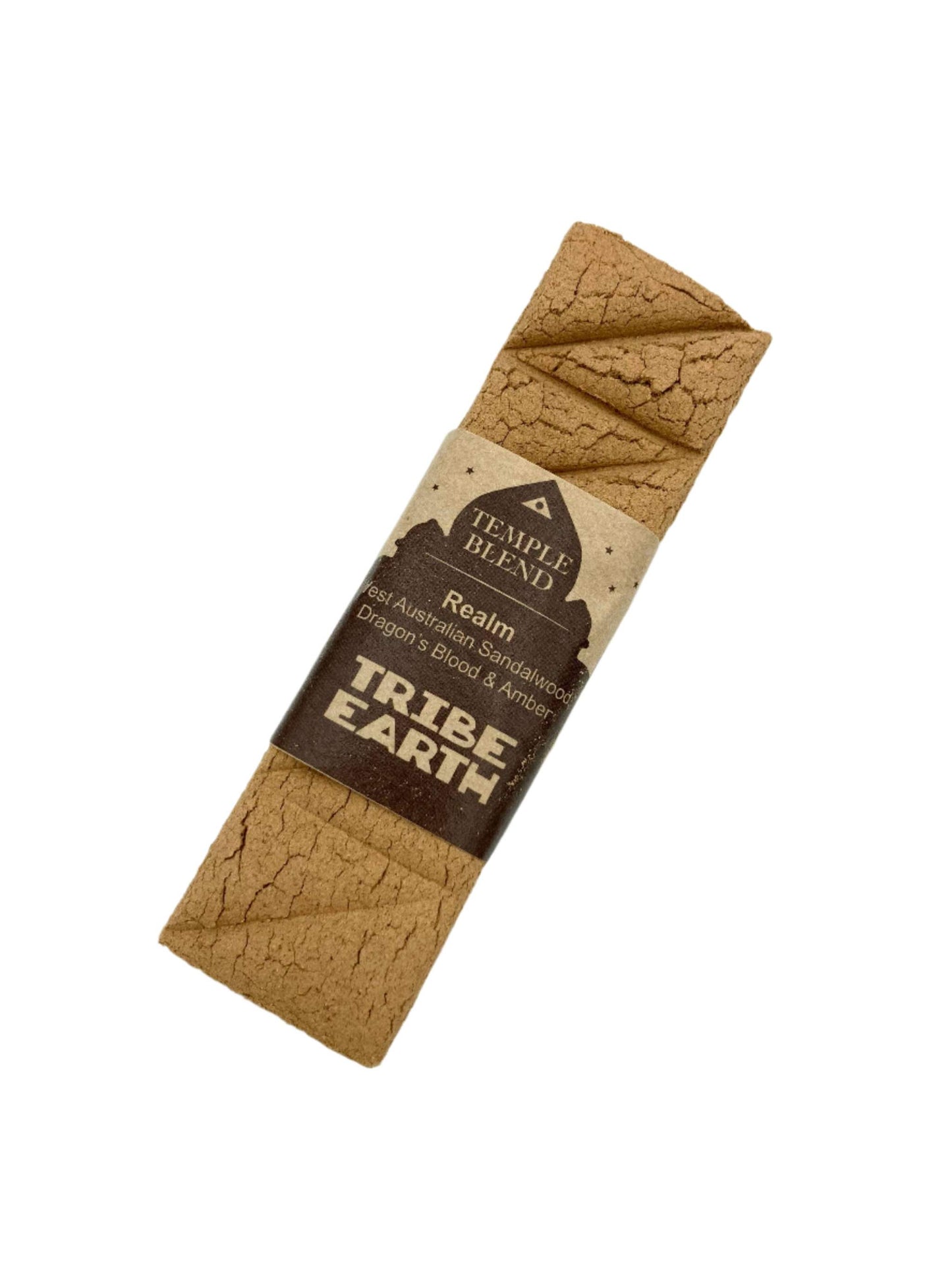 Tribe Earth Realm-Temple Blend handmade incense plank with sandalwood, dragon's blood, and amber scents