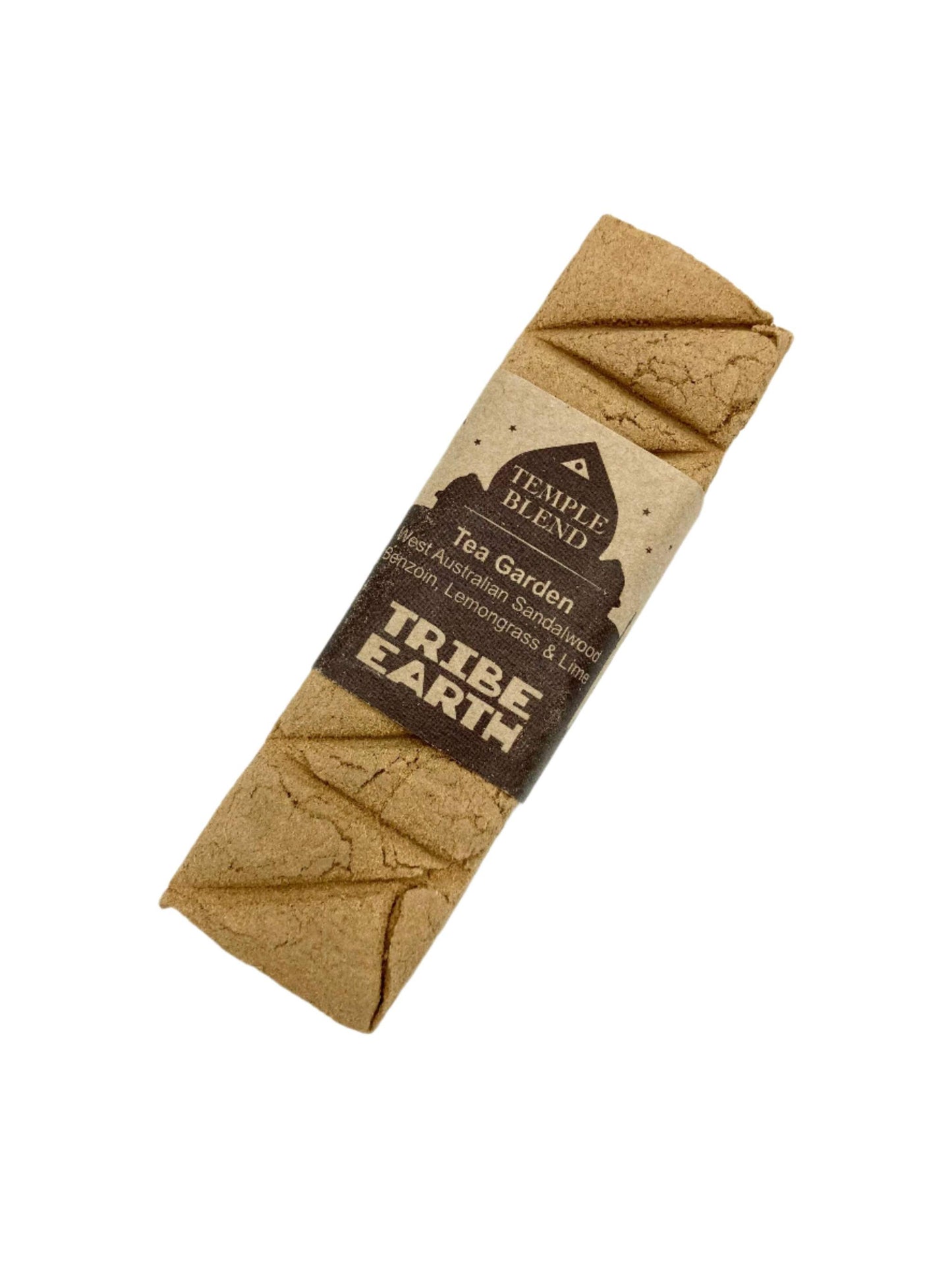 Tribe Earth Tea Garden-Temple Blend handmade incense plank with sandalwood and lemongrass aroma