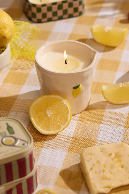 9to5 Studios_Paddywax Bistro Lemon Embossed Ceramic Candle - Meyer Lemon Boxed