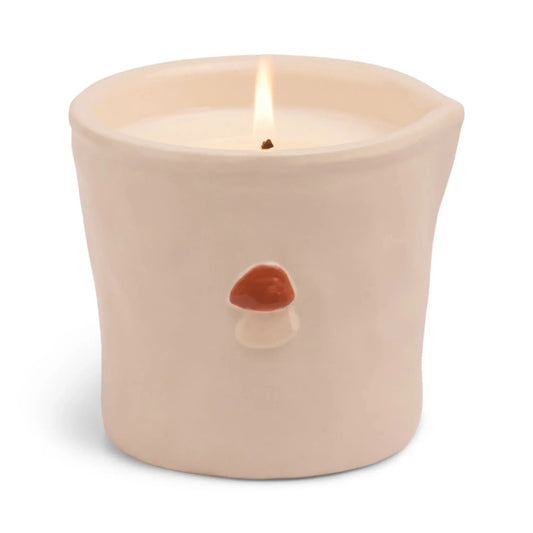 9to5 Studios_Paddywax Bistro Mushroom Embossed Ceramic Candle - Wild Mushroom Boxed