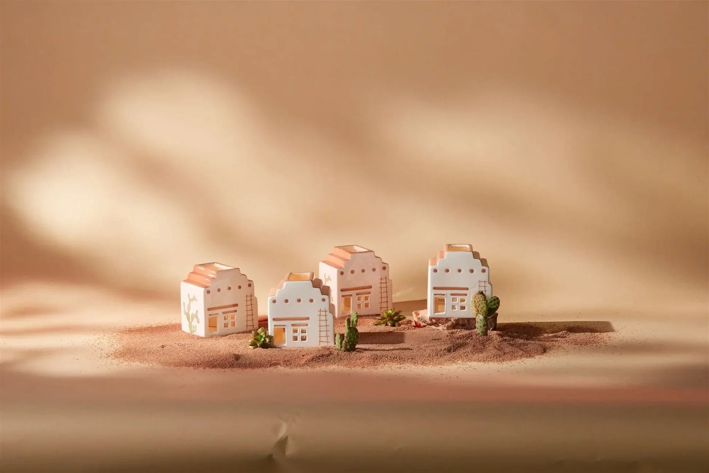 9to5 Studios_Paddywax Santa Fe Adobe Style Incense & Tea Light Holder Ceramic House - Palo Santo