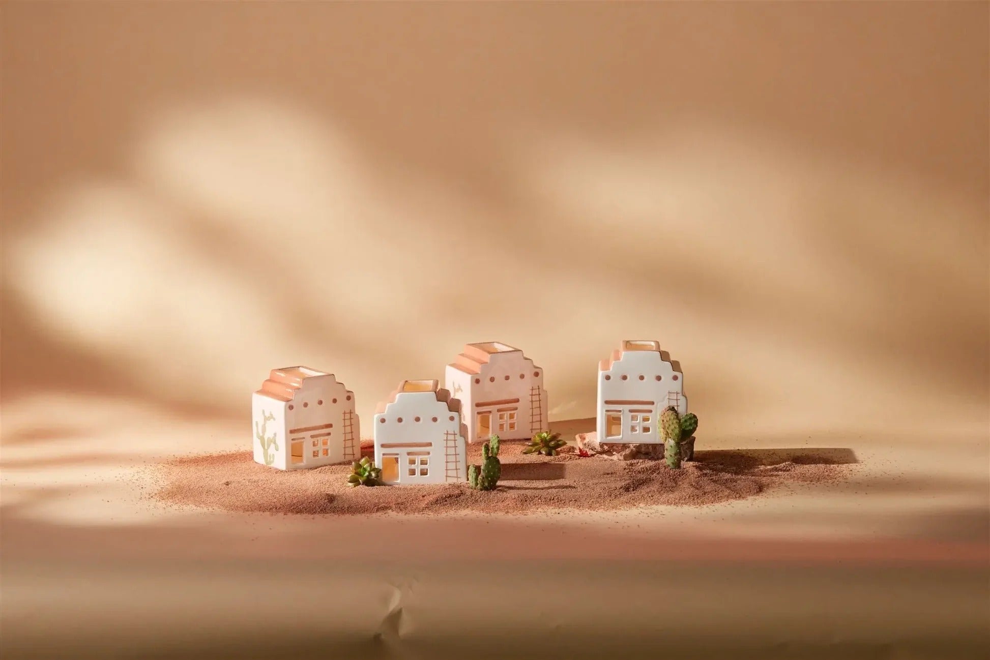 9to5 Studios_Paddywax Santa Fe Adobe Style Incense & Tea Light Holder Ceramic House - Palo Santo