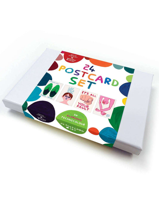 David Shrigley Art Postcards Gift Boxed set of 24 quirky contemporary designs in A6 size