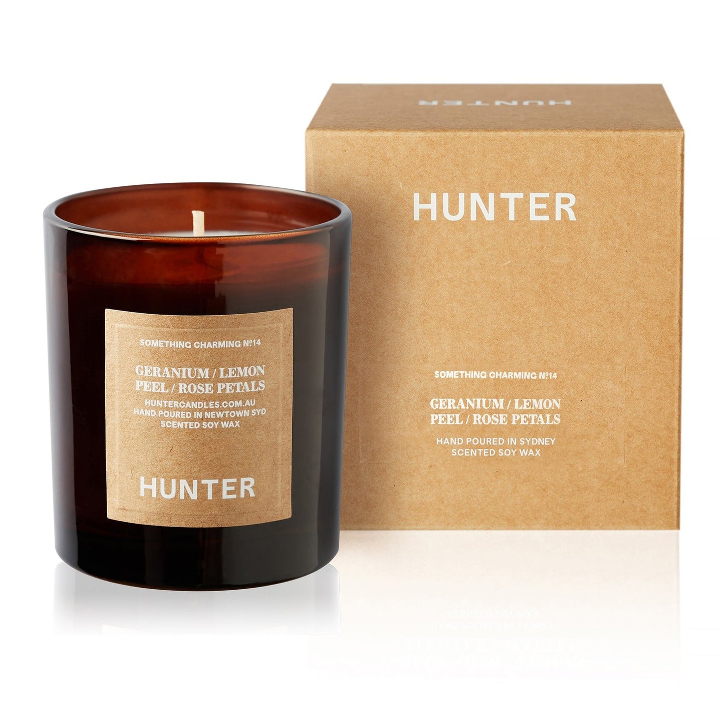 9to5 Studios_Hunter Candles - SOMETHING CHARMING / geranium + lemon peel + rose petals
