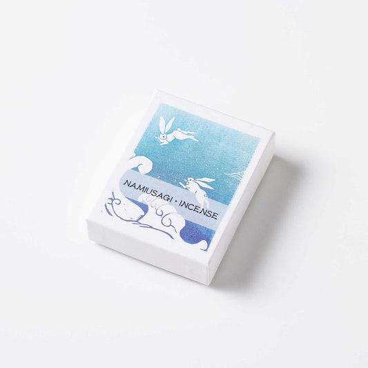 Kousaido HANGA Wave Rabbit organic incense sticks with marine and lavender fragrance in Japanese packaging