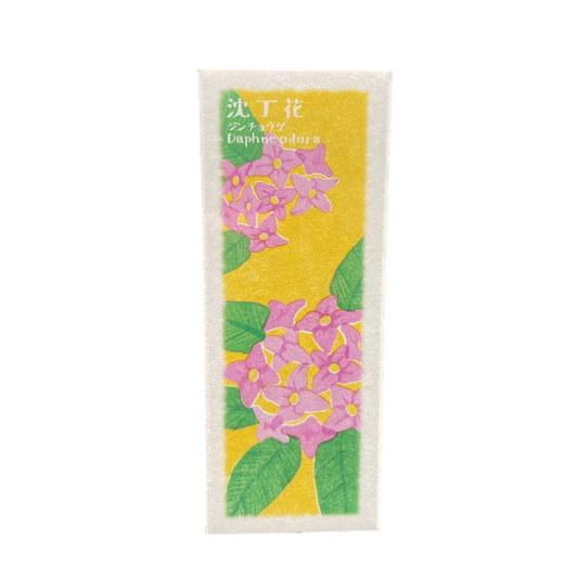 Kousaido Daphne Odora Incense sticks with aluminium holder and spring-inspired floral scent
