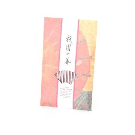 Kousaido Flowers of Gion Incense sticks capturing floral sandalwood and amber scent from Kyoto's Gion district