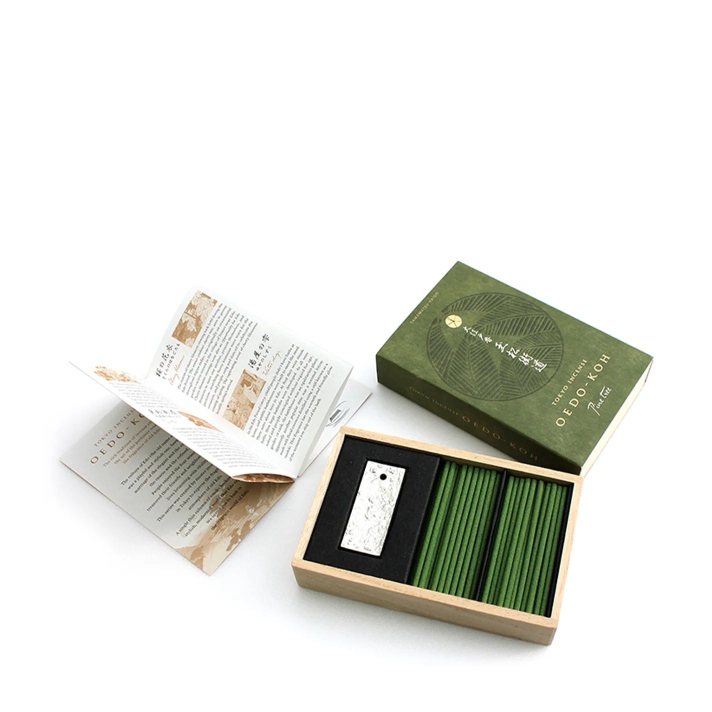 Nippon Kodo Oedo-Koh Pine Tree incense sticks with wooden box and holder