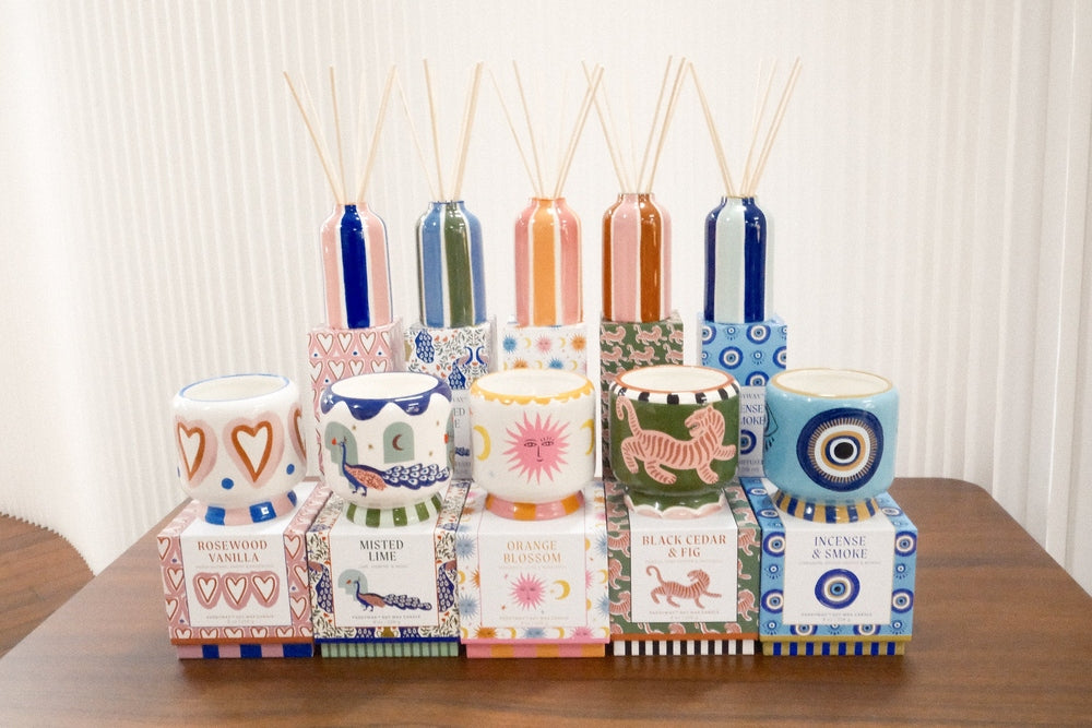 9to5 Studios Paddywax A Dopo “Peacock” Diffuser – Misted Lime