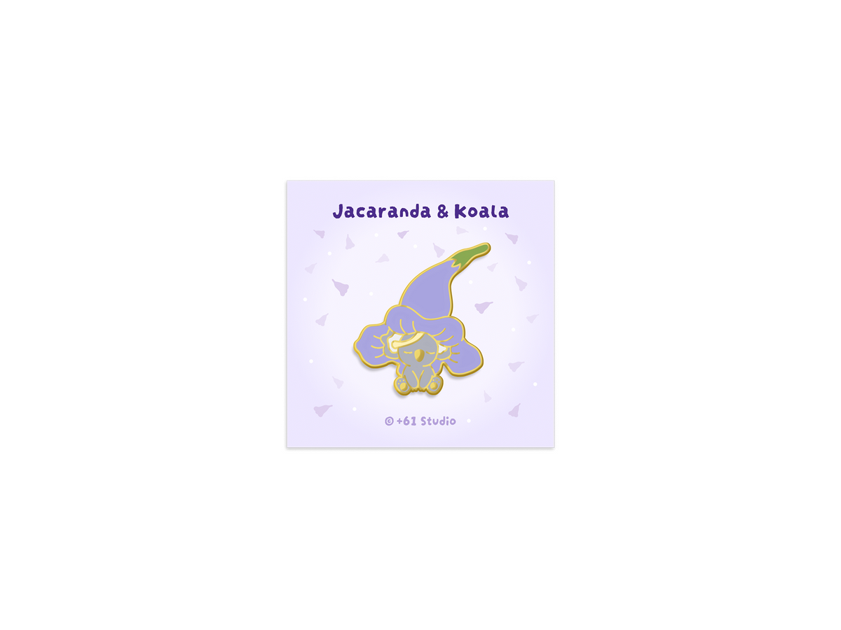 +61 Studio Jacaranda & Koala Pin - Aussie Bloom Series