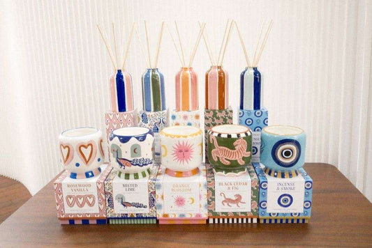 Reed diffuser and scented candle for small Sydney apartment
