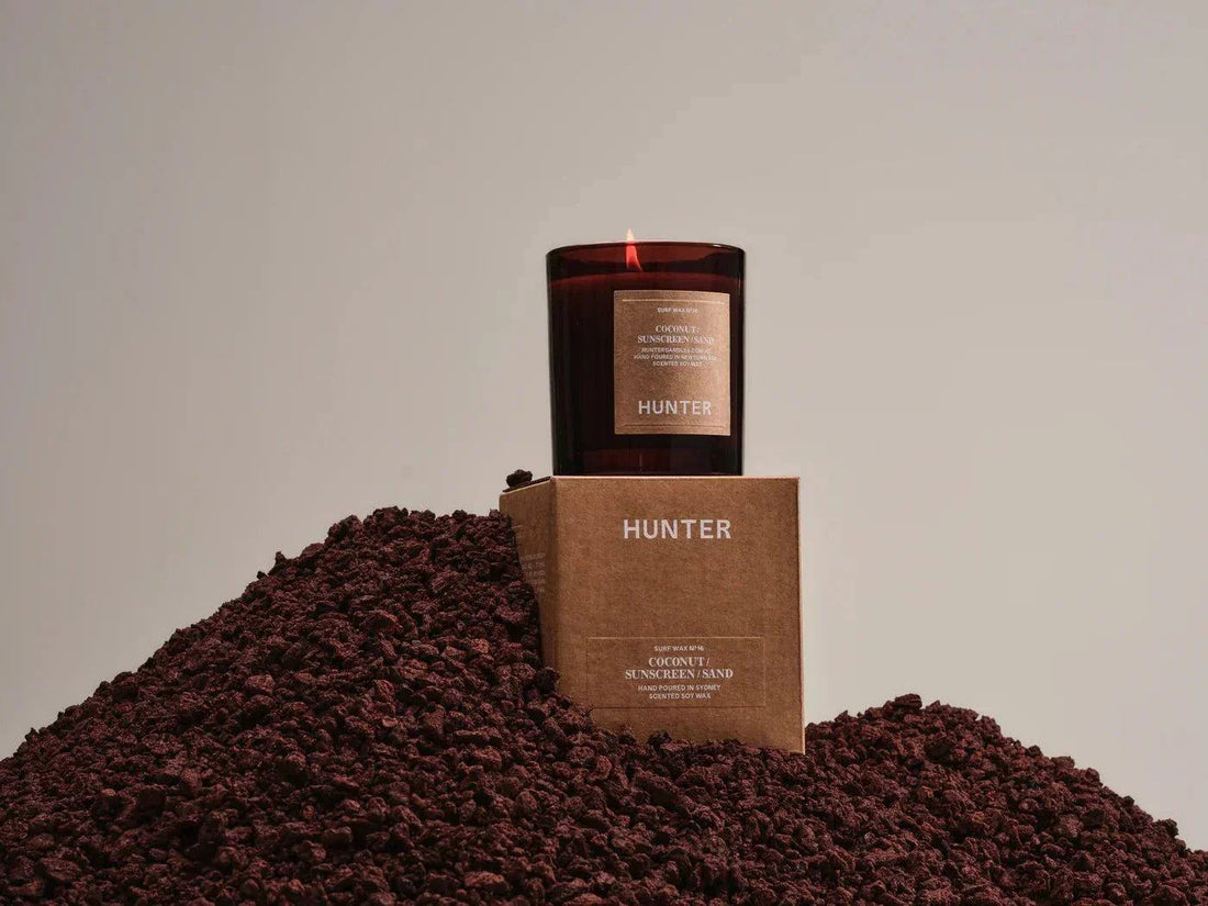 Scented candle shop in Sydney showcasing Hunter and Posie Australian candle brands