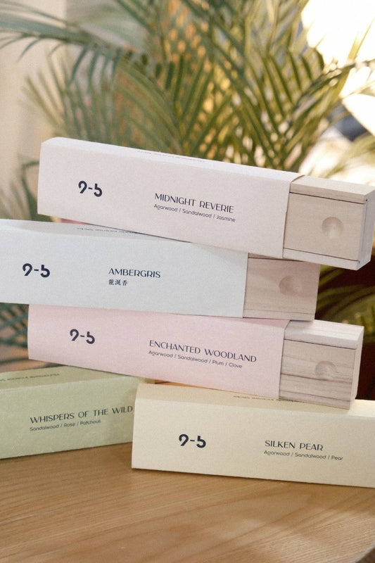 New incense collection in Sydney with five 21cm 9to5 Studios scents