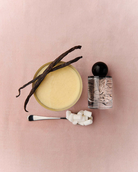 Odesse Crème Skin Extrait de Parfum, soft creamy gourmand fragrance
