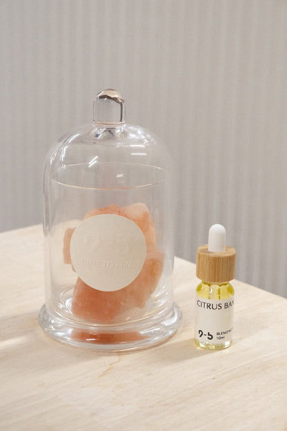 9to5 Studios Citrus Bang Himalayan salt crystal diffuser with citrus blend oil