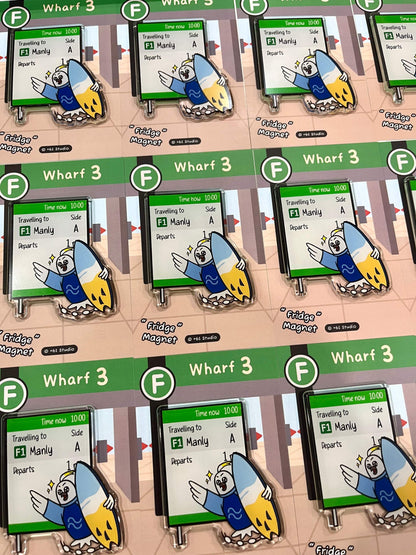 Bulk pack of +61 Studio Ferry series cockatoo magnets by 9to5 Studios
