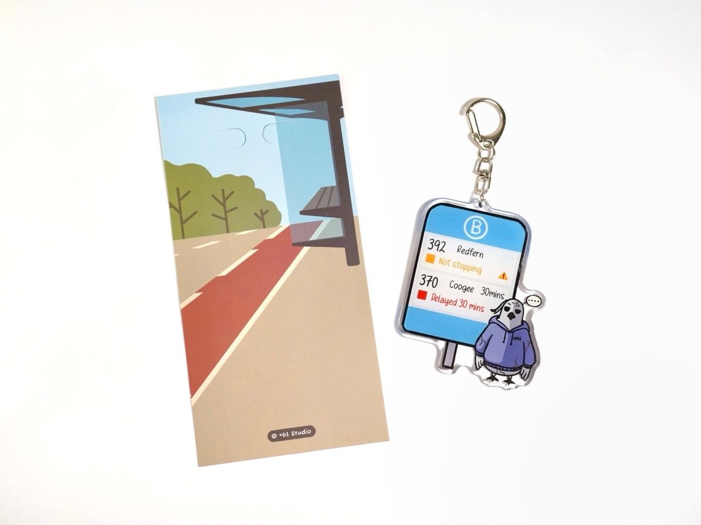 +61 Studio Bus Not Stopping cockatoo acrylic keychain