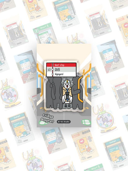 Single-Sided Print Light Rail Magnet with Transport Merchandise by 9to5 Studios