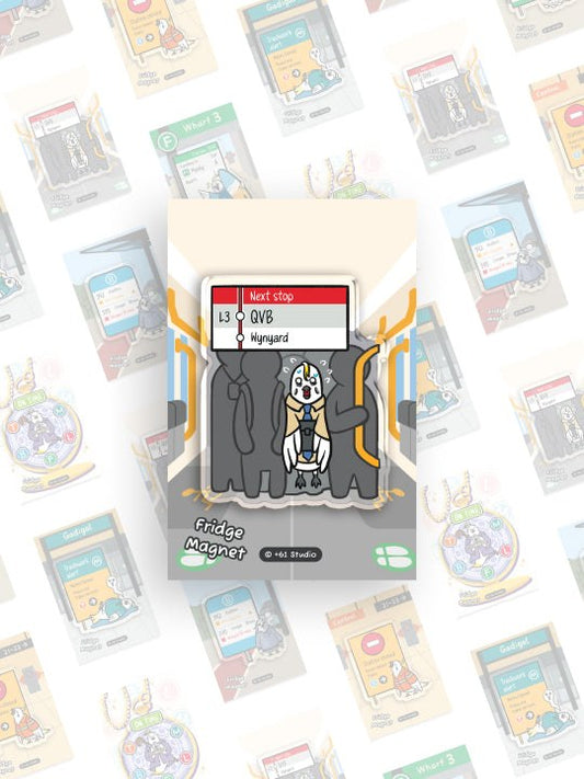 Single-Sided Print Light Rail Magnet with Transport Merchandise by 9to5 Studios