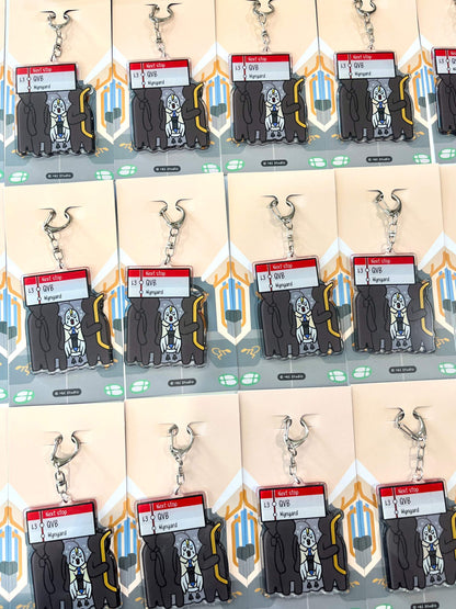 Bulk display of 9to5 Studios Australian souvenir keychains arranged in rows on uniform backing cards