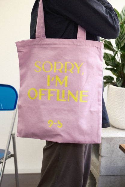9to5 Studios_9to5 Studios Slogan Tote Bag