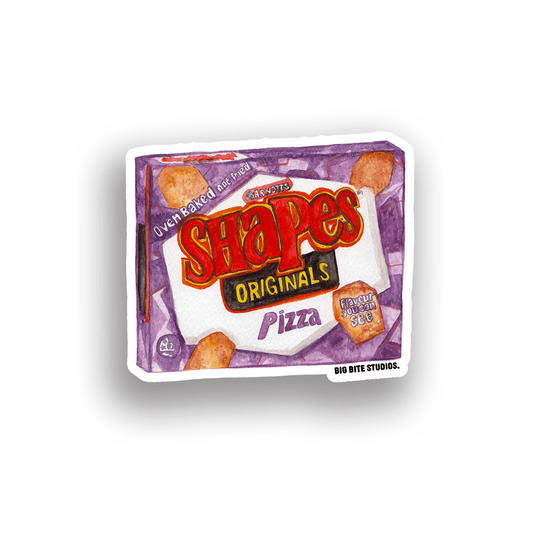 Big Bite Studios Pizza Shapes Magnet featuring nostalgic Arnott's biscuit box art