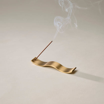 9to5 Studios_Brass Wave Incense Holder