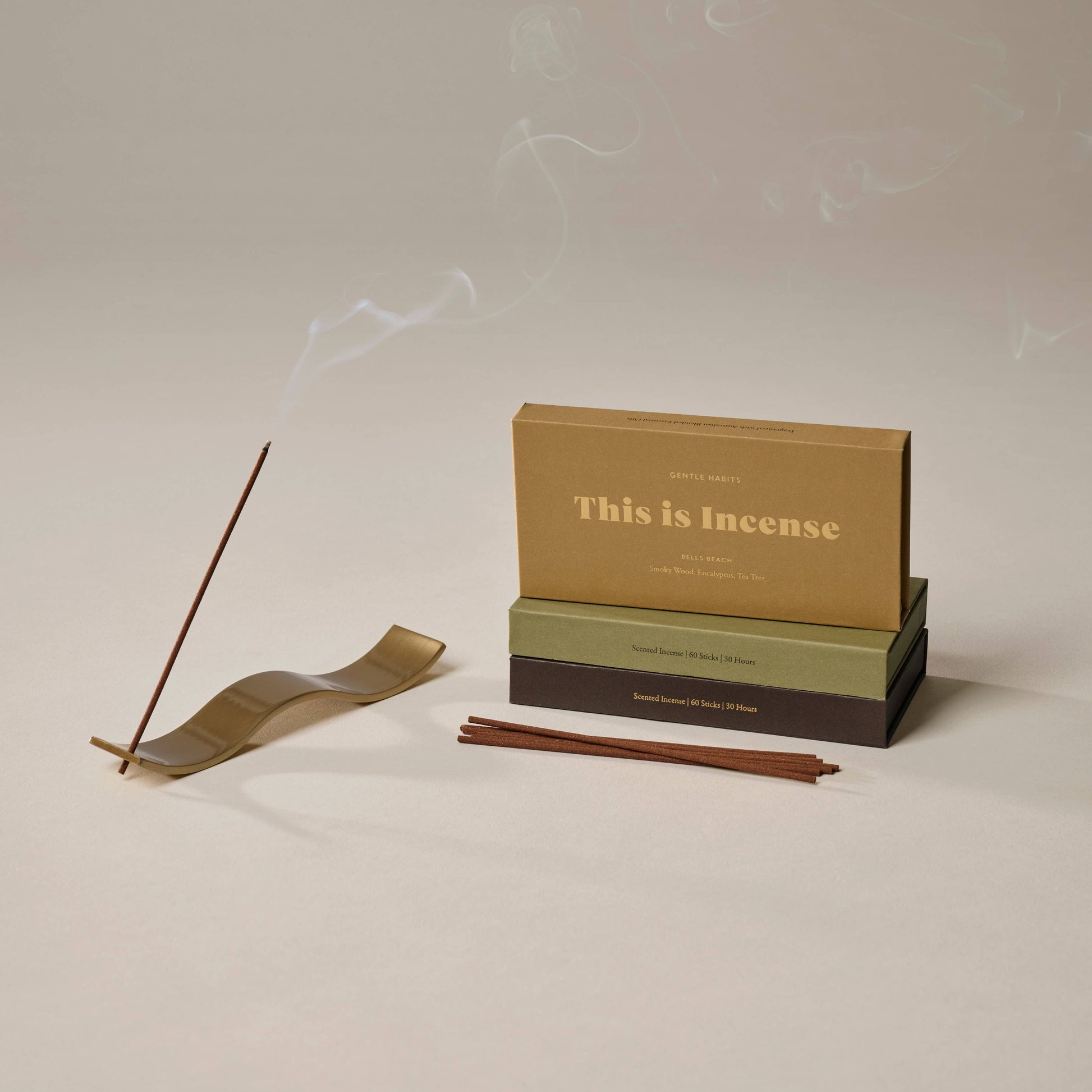 9to5 Studios_Brass Wave Incense Holder