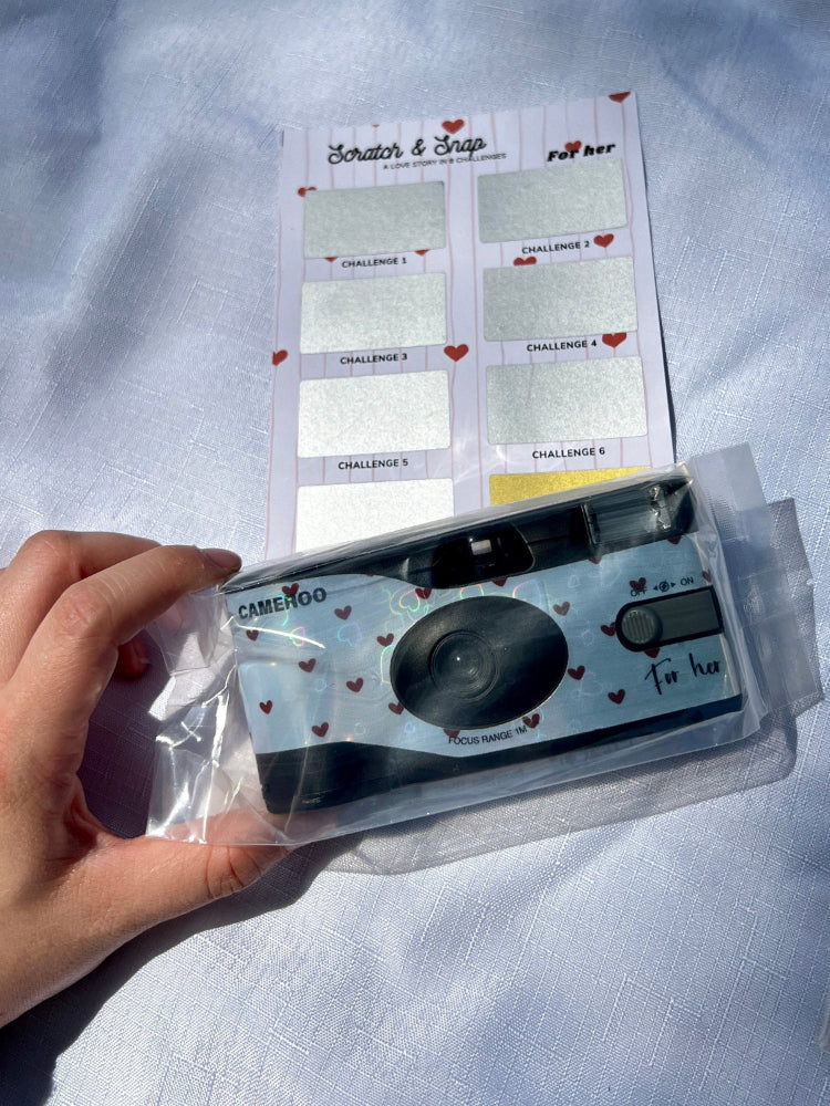 Cameroo Disposable 35mm Film Camera - Valentines Scratch & Snap - 2 cameras