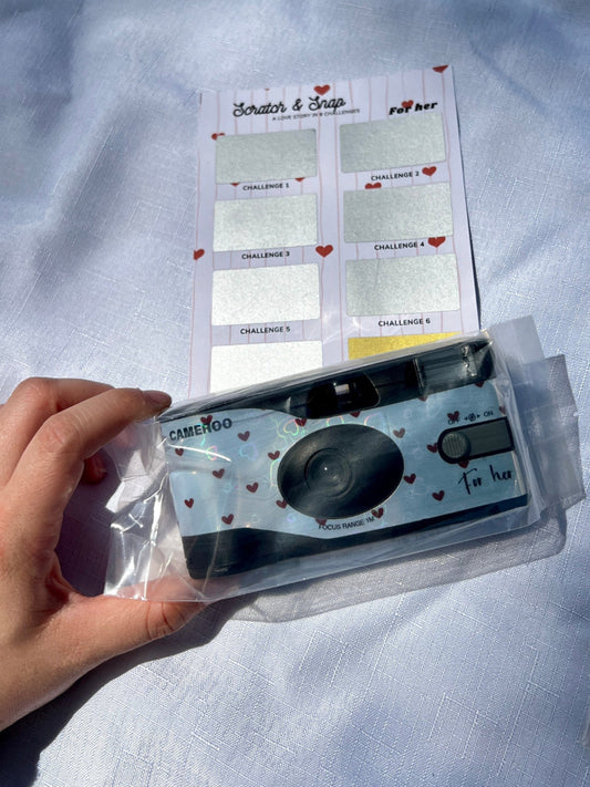 Cameroo Disposable 35mm Film Camera - Valentines Scratch & Snap - 2 cameras