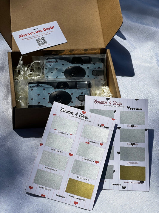 Cameroo Disposable 35mm Film Camera - Valentines Scratch & Snap - 2 cameras