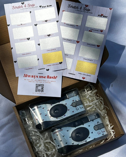 Cameroo Disposable 35mm Film Camera - Valentines Scratch & Snap - 2 cameras