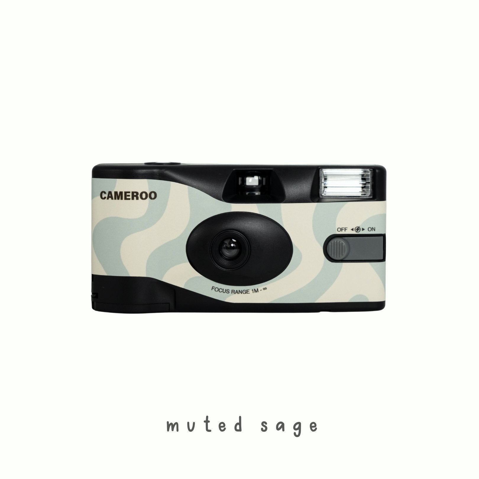 9to5studios Cameroo Disposable 35mm Film Camera Wavy - Muted Sage