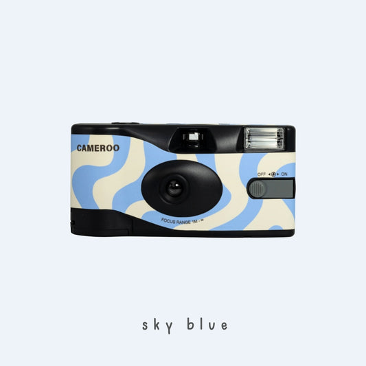 9to5studios Cameroo Disposable 35mm Film Camera Wavy - Sky Blue
