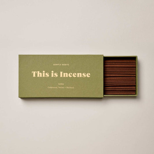Box of Gentle Habits This Is Incense YAMBA with 60 sticks and cedarwood scent