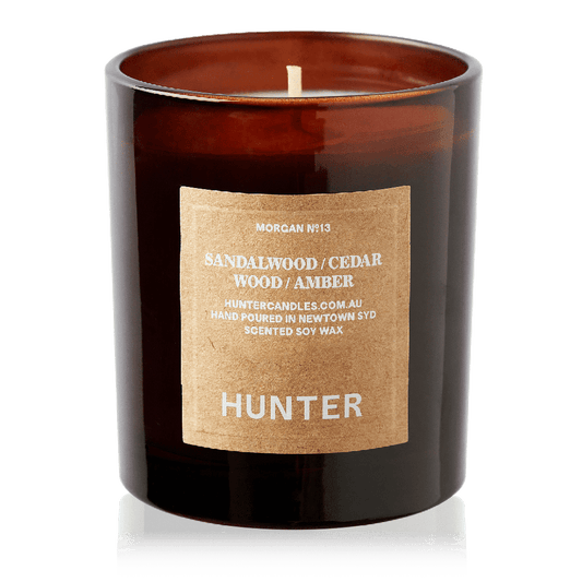 9to5 Studios_Hunter Candles - MORGAN / sandalwood + cedar wood + amber_Australian soy wax candles