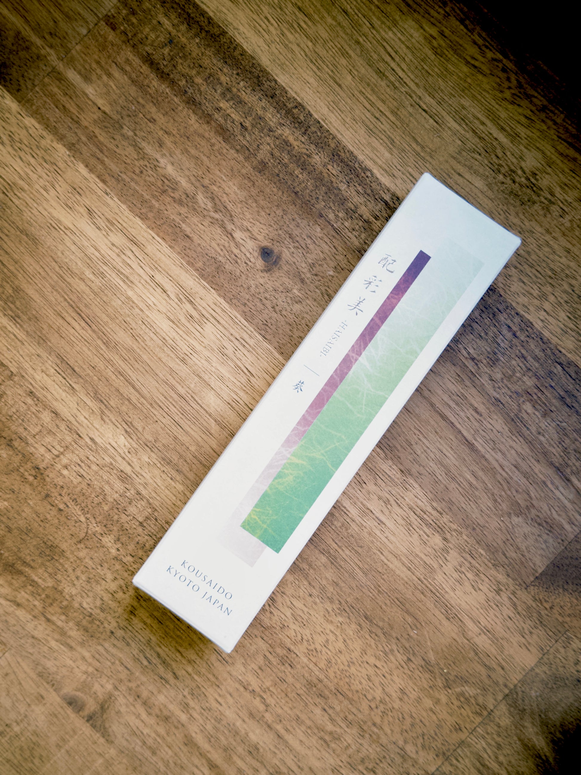 Aoi Japanese incense stick box on wood at 9to5 Studios