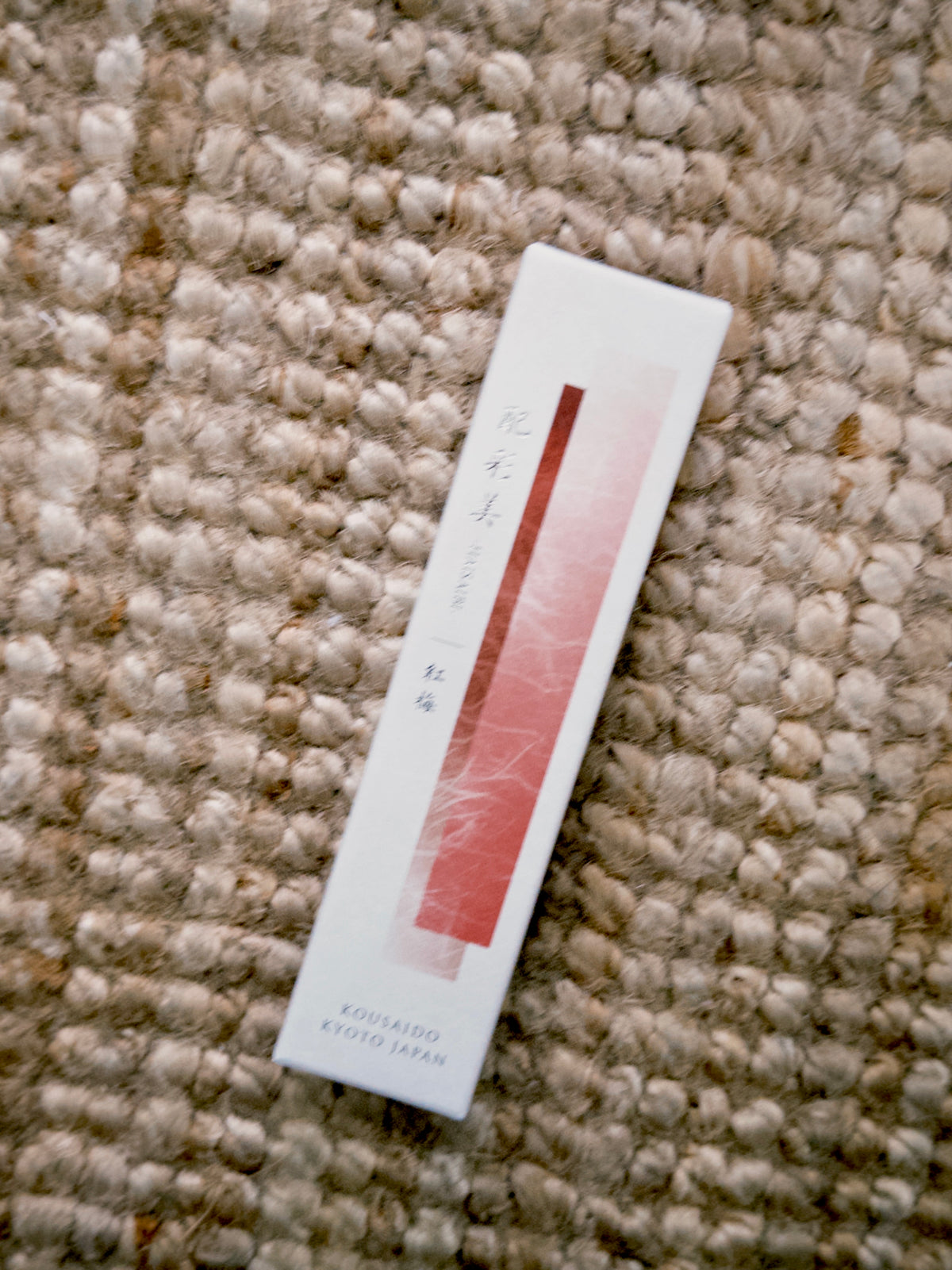 Kousaido Haisaibi Red Plum Blossoms incense box packaging at 9to5 Studios
